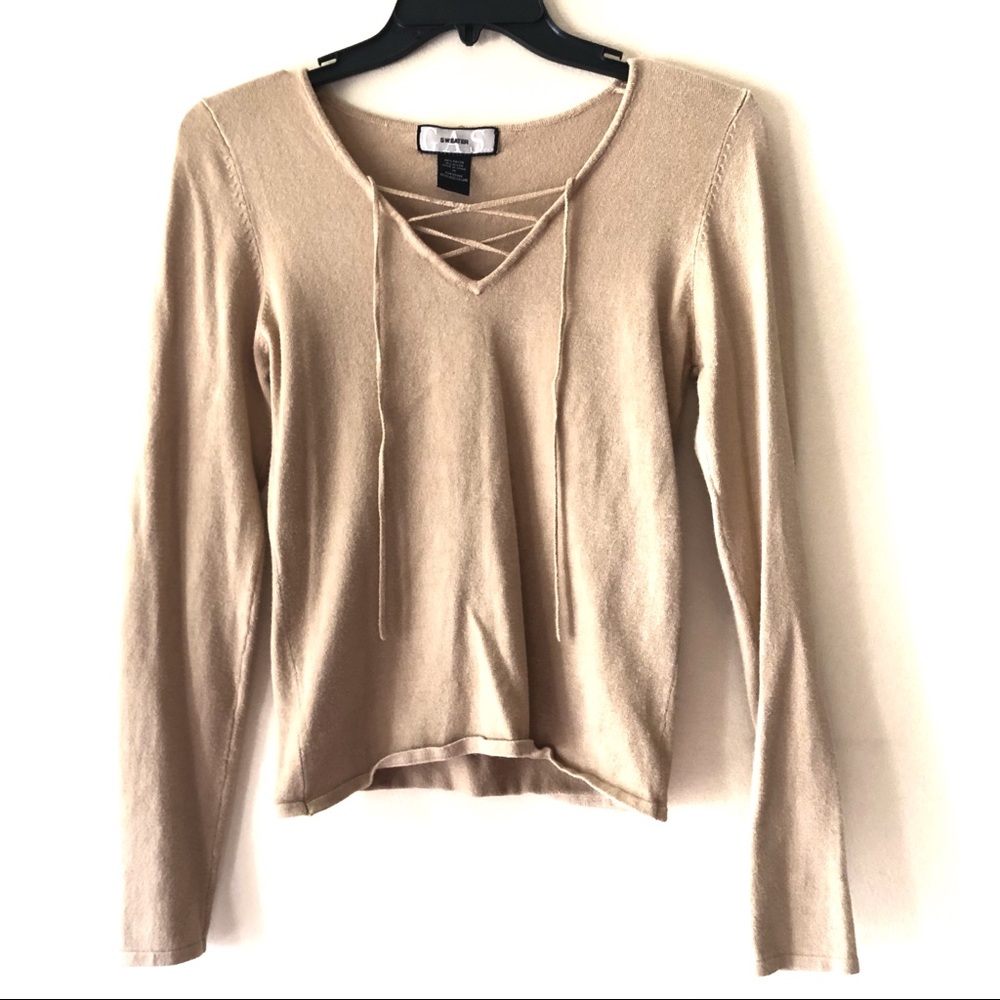 GAS Sweater Cross Front Top